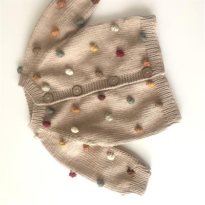 Rainbowpopcorn Cardigan, Beige