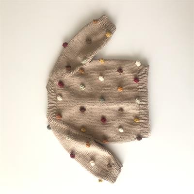 Rainbowpopcorn Cardigan, Beige