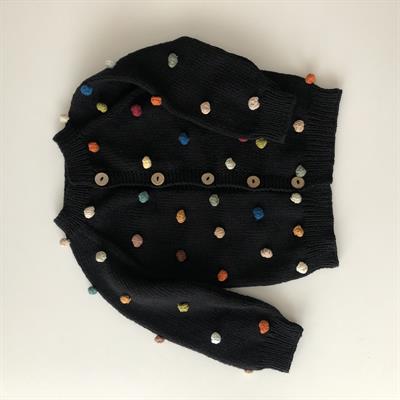 Rainbowpopcorn Cardigan, Black