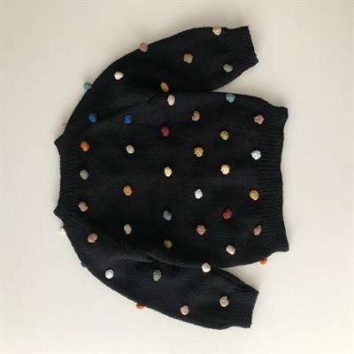Rainbowpopcorn Cardigan, Black
