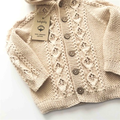 Rococo Hoodie Cardigan, Natural