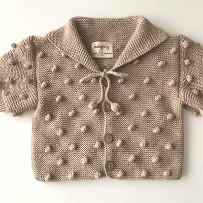 Sailor Popcorn Cardigan, Beige