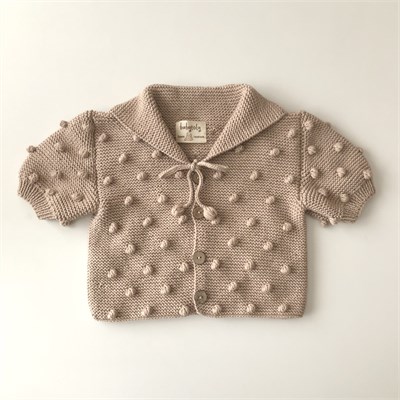Sailor Popcorn Cardigan, Beige