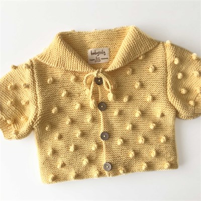 Sailor Popcorn Cardigan, Canary