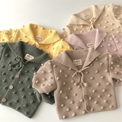 Sailor Popcorn Cardigan, Custom Color
