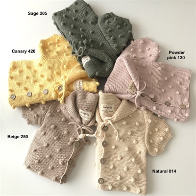 Sailor Popcorn Cardigan, Custom Color
