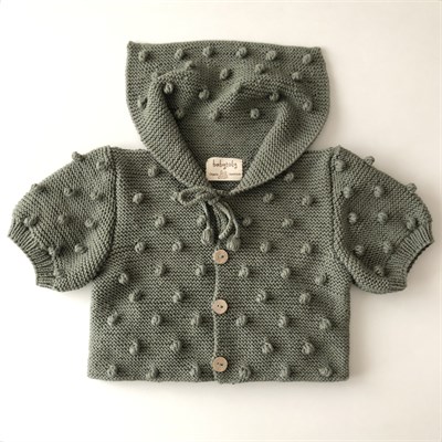 Sailor Popcorn Cardigan, Sage
