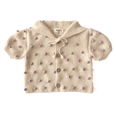 Sailor Rainbow Popcorn Cardigan, Custom Color