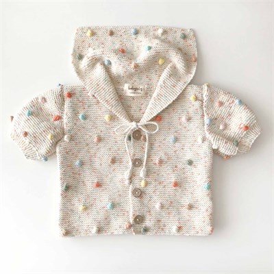 Sailor Rainbow Popcorn Cardigan, Exclusive Confetti - Custom Color