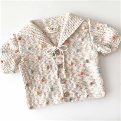 Sailor Rainbow Popcorn Cardigan, Exclusive Confetti - Custom Color