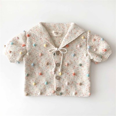 Sailor Rainbow Popcorn Cardigan, Exclusive Confetti - Custom Color