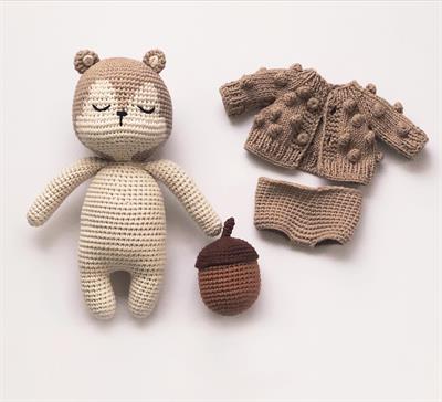 Squirrel + Acorn + Popcorn Cardigan Set, Custom Color