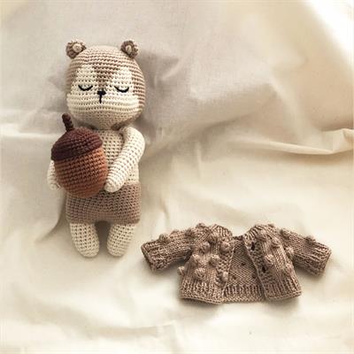 Squirrel + Acorn + Popcorn Cardigan Set, Custom Color