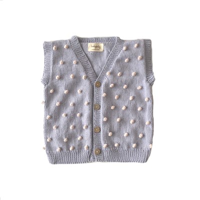 V-Neck Popcorn Vest, Custom Color
