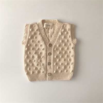 V-Neck Popcorn Vest, Custom Color