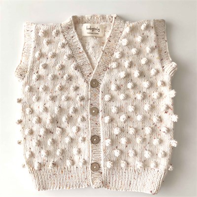 V-Neck Popcorn Vest, Exclusive Confetti - Pumpkin Spice