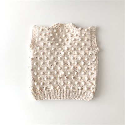 V-Neck Popcorn Vest, Exclusive Confetti - Pumpkin Spice