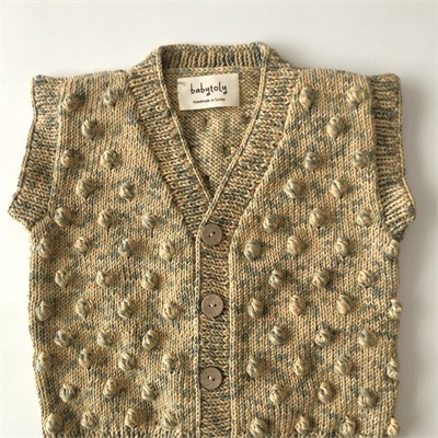V-Neck Popcorn Vest, Exclusive Confetti - Tuscany Kettle Dye