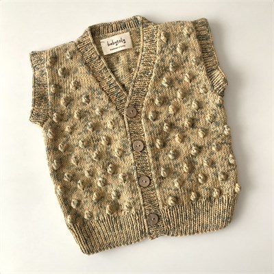 V-Neck Popcorn Vest, Exclusive Confetti - Tuscany Kettle Dye