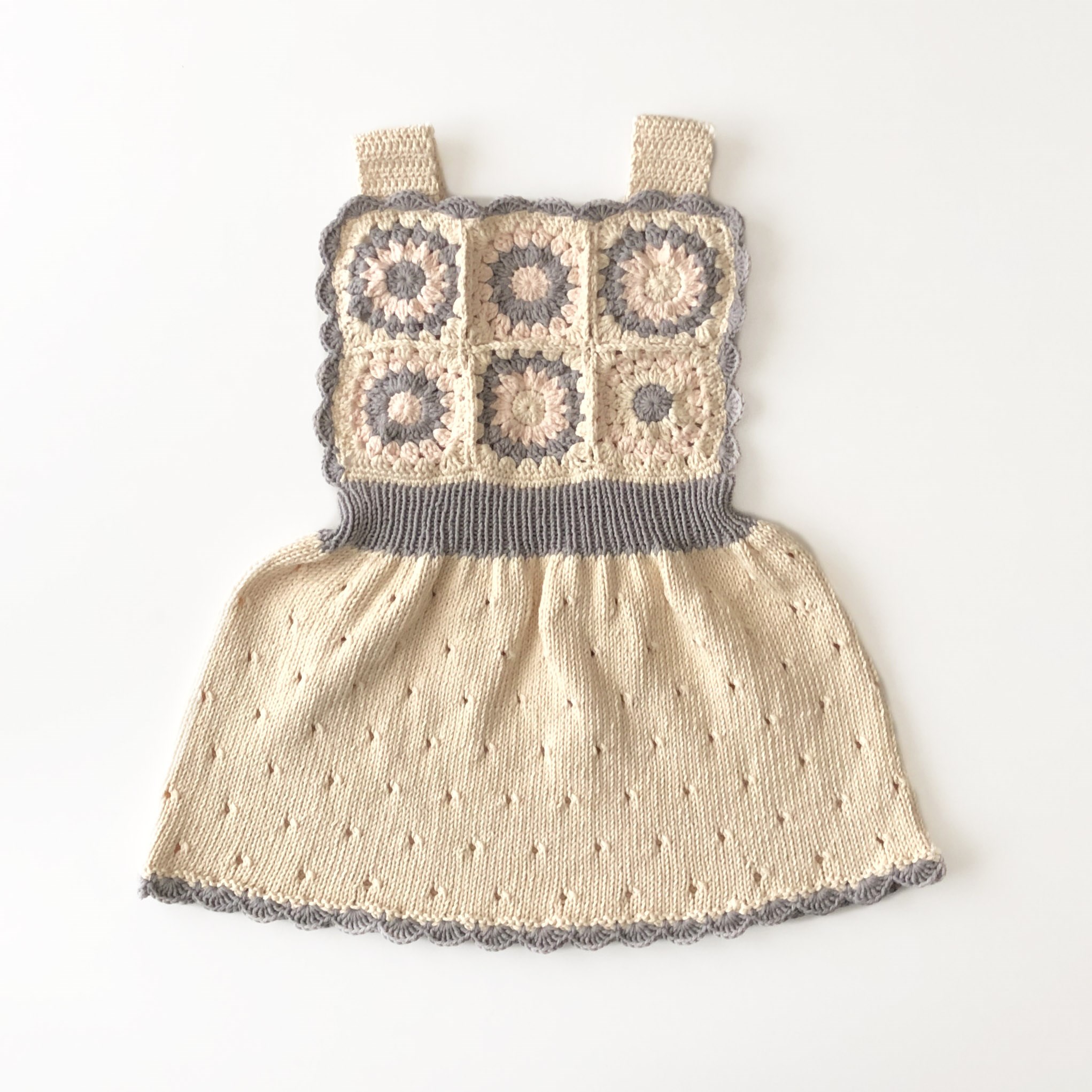 Arende Dress, Natural base × Pigeon, Melon