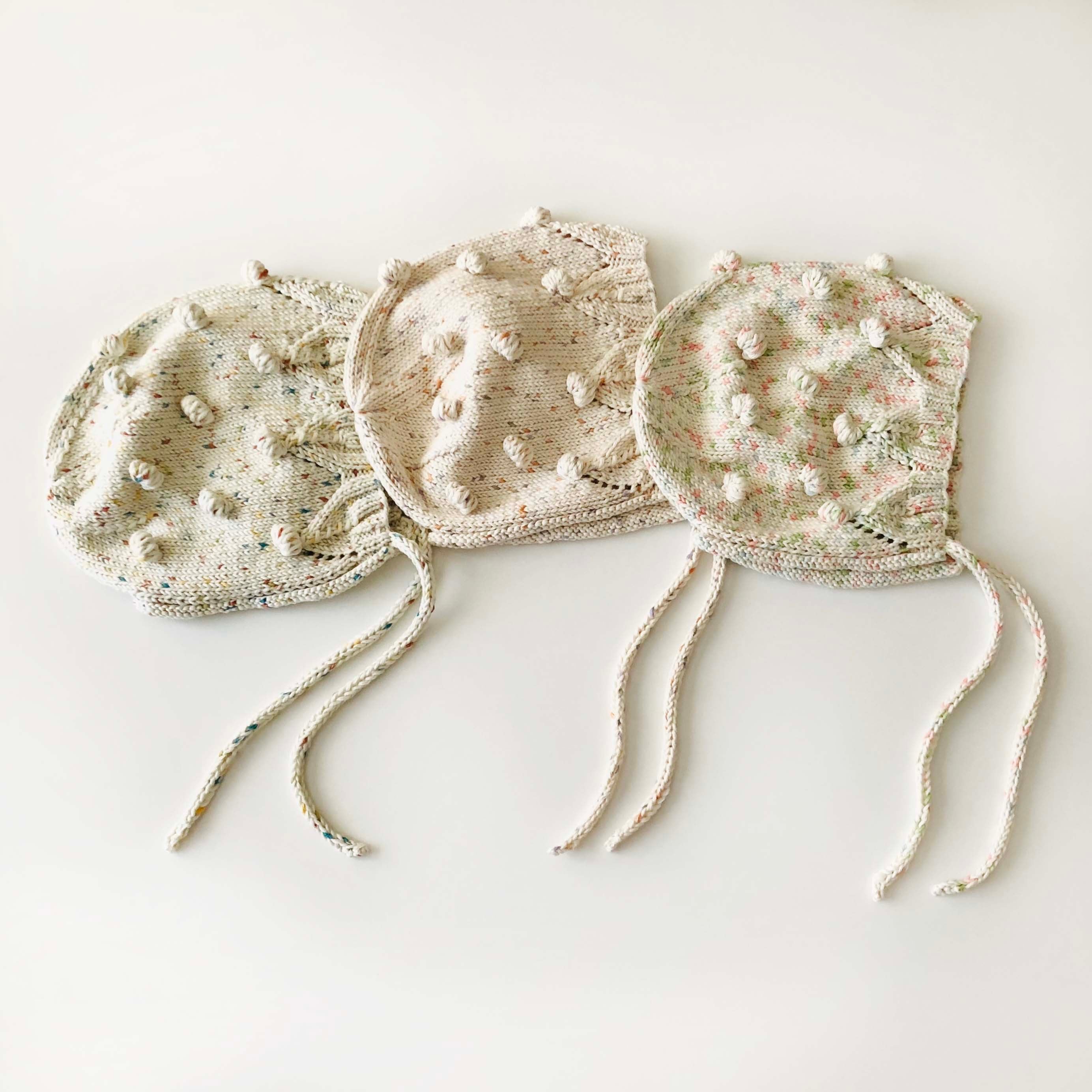 Blossom Popcorn Bonnet, Exclusive Confetti - Pastel Rainbow