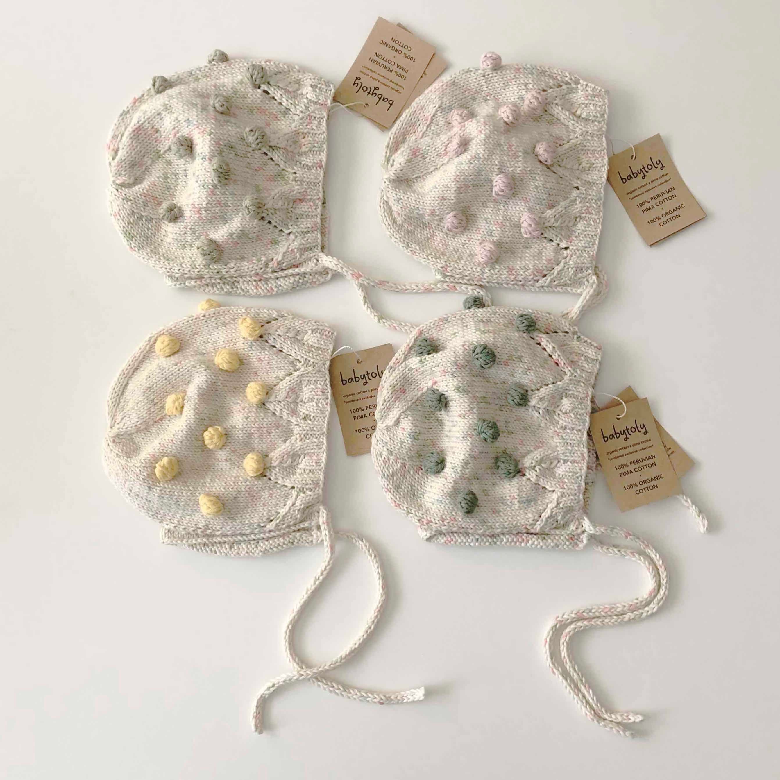 Blossom Popcorn Bonnet, Exclusive Confetti - Pastel Rainbow × Seaweed popcorns