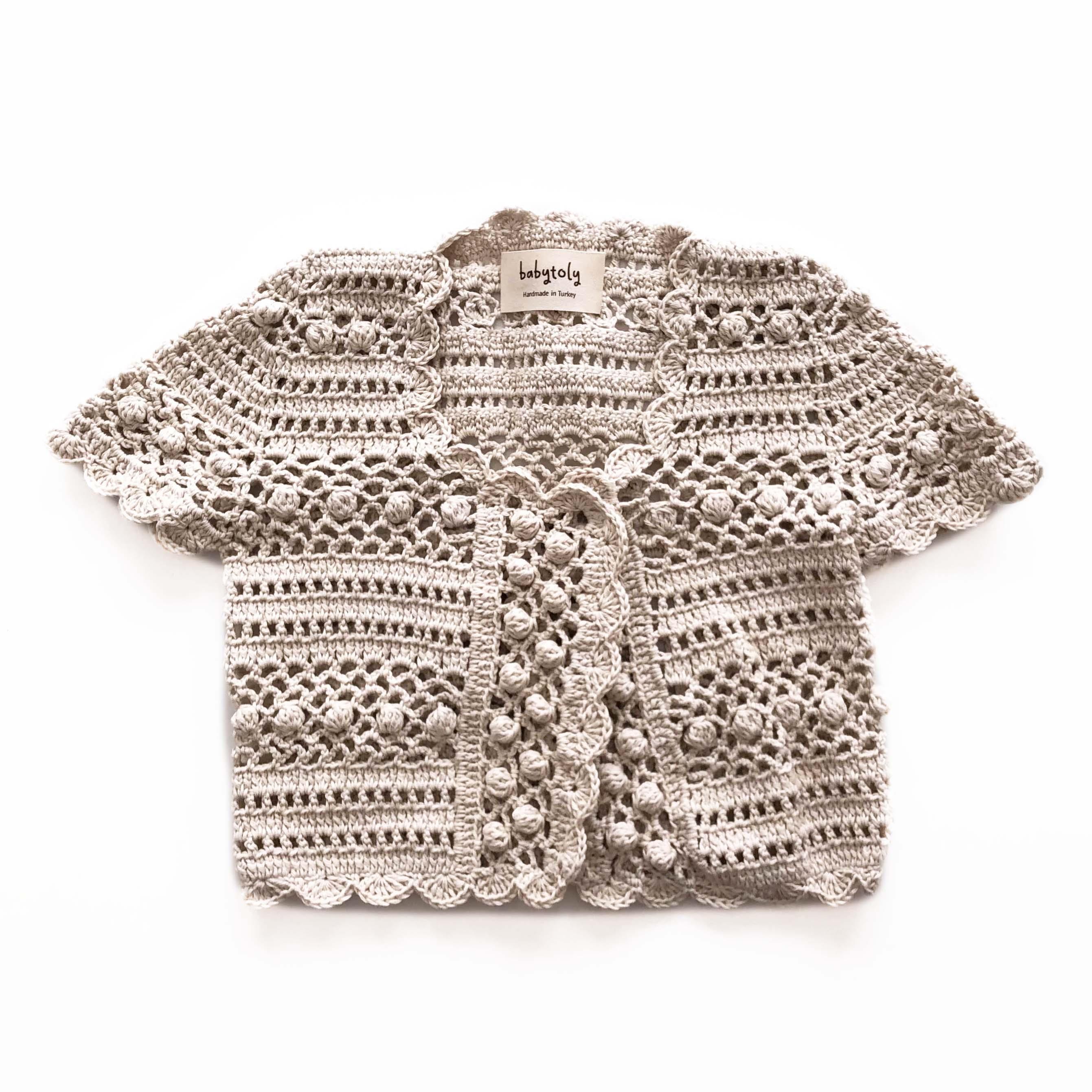 Callie Crochet Vest, Natural