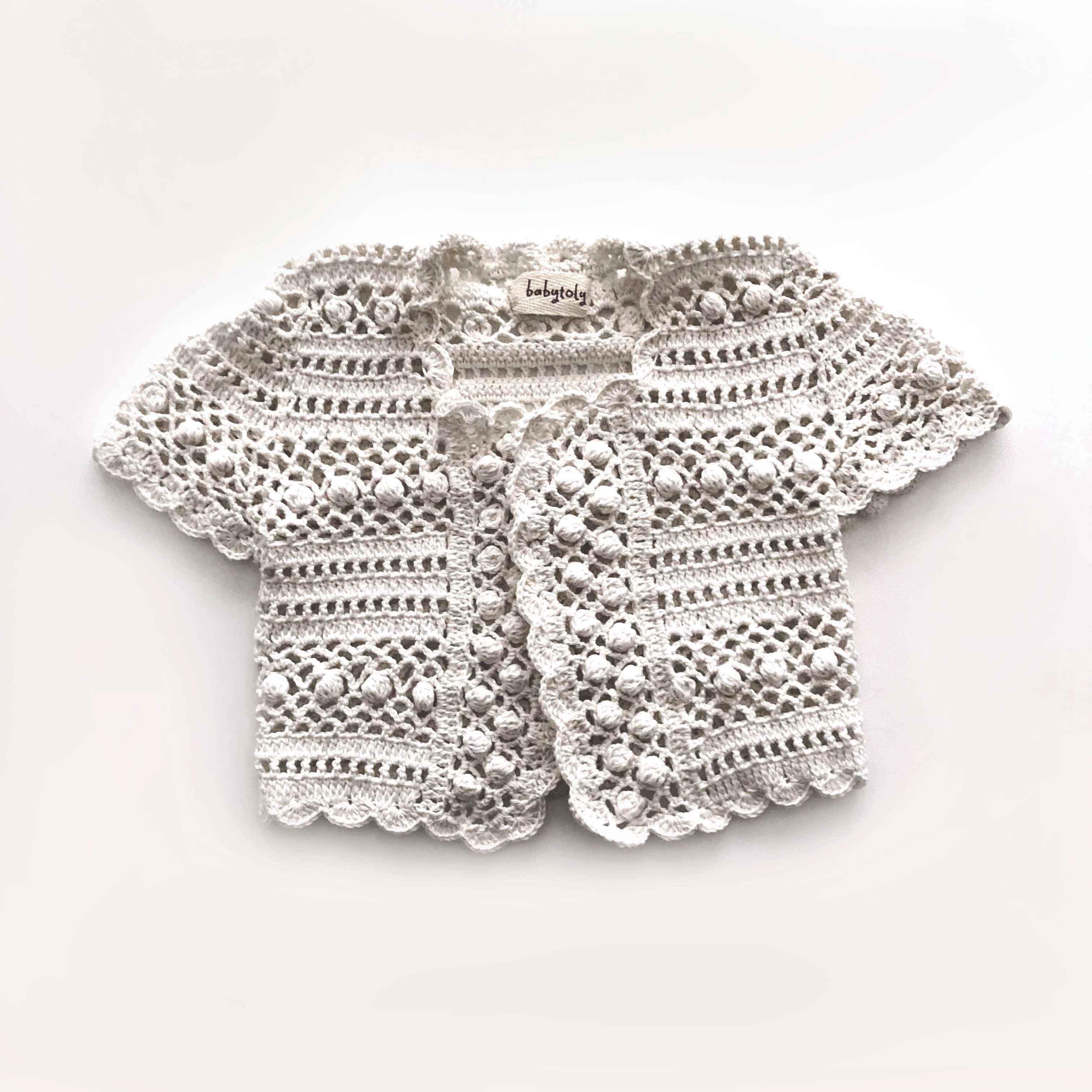 Callie Crochet Vest, Snow