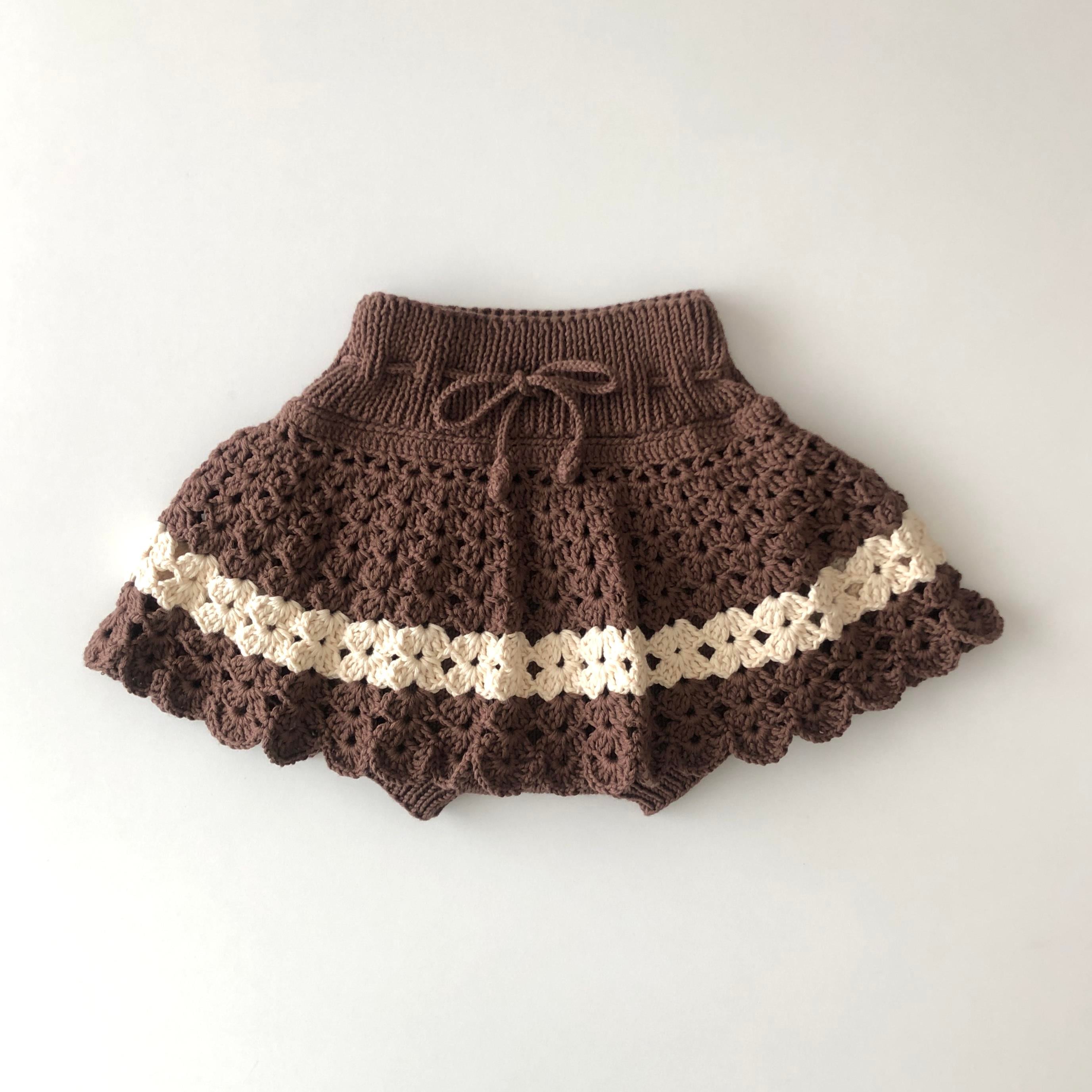Camille Skirt, Walnut+natural