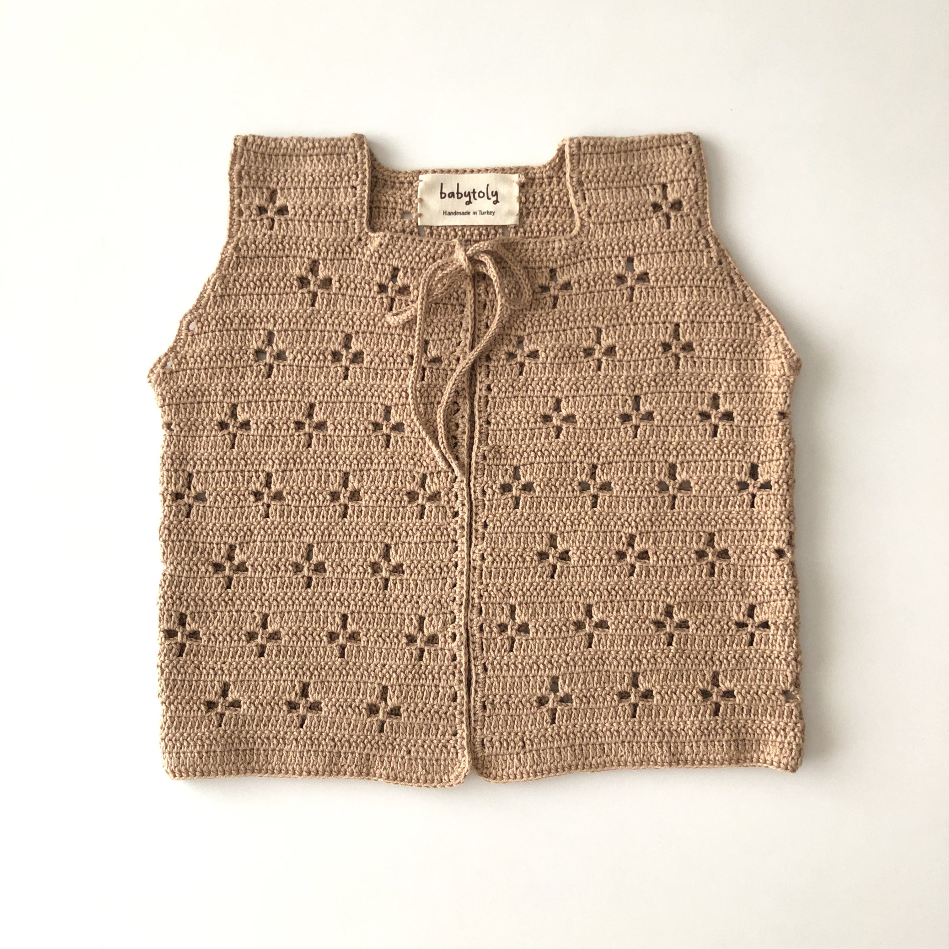 Dahlia Crochet Vest, Birch