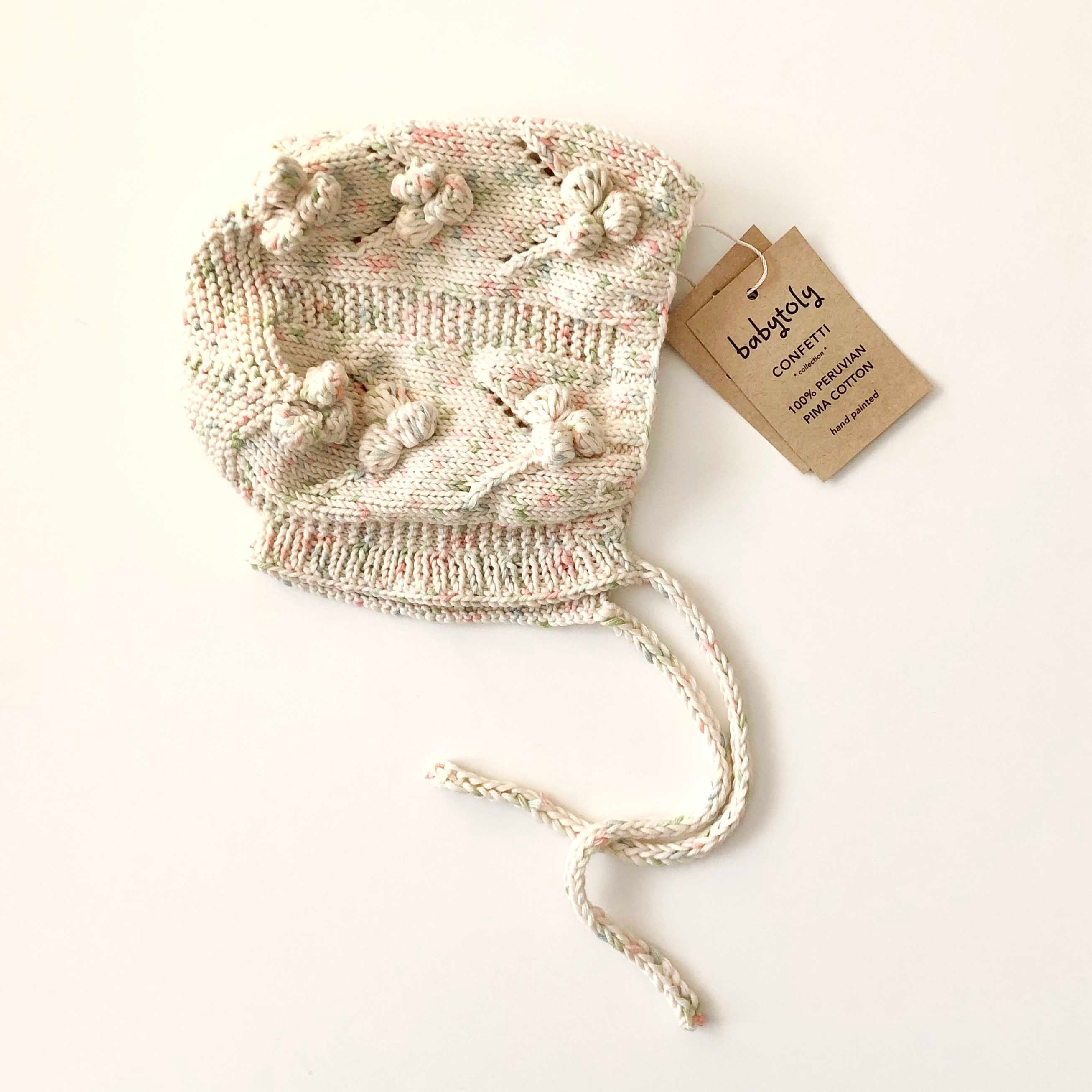 Fancy Popcorn Bonnet, Exclusive Confetti - Custom Color