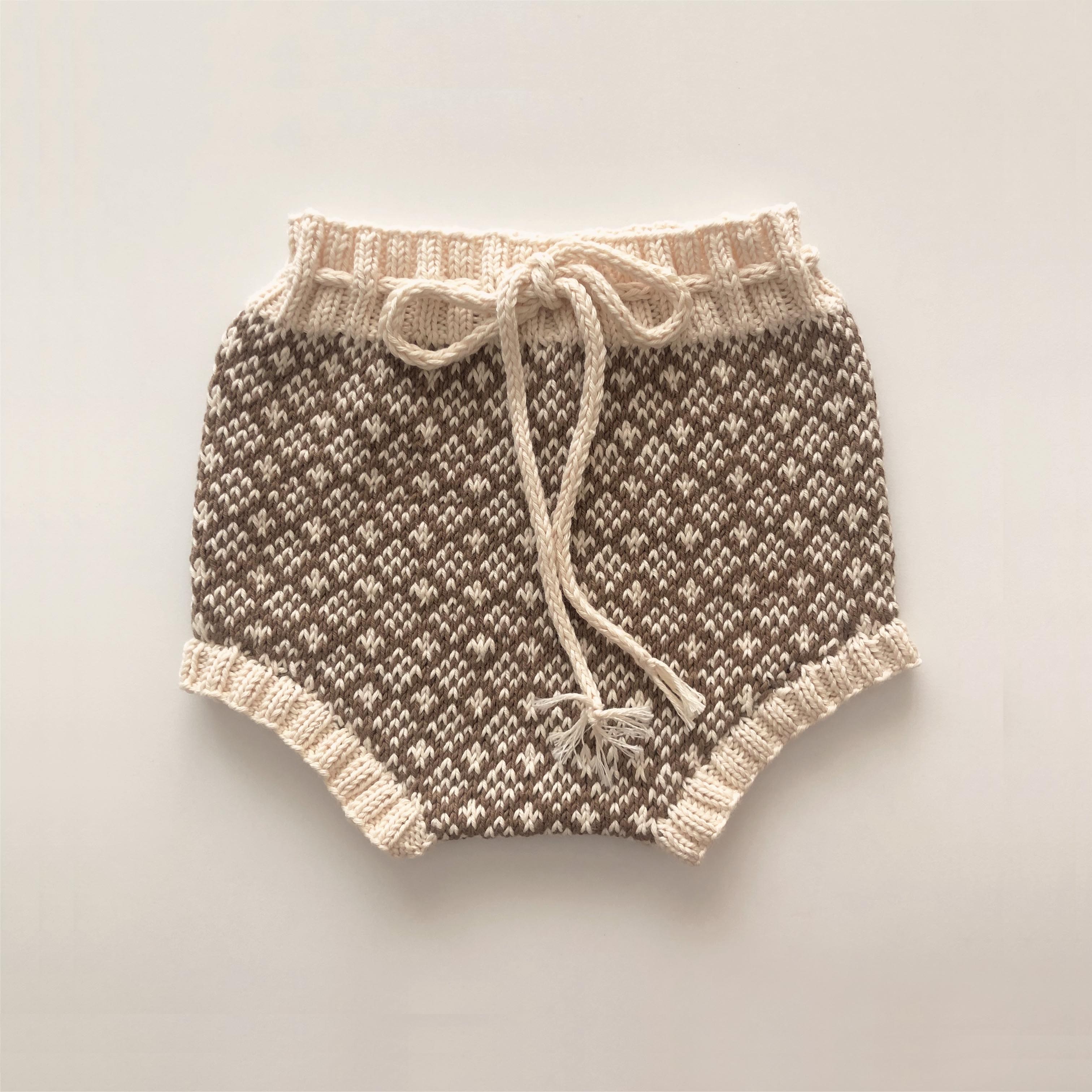 Folk Bloomer, Natural(waist) × Camel(patterns)