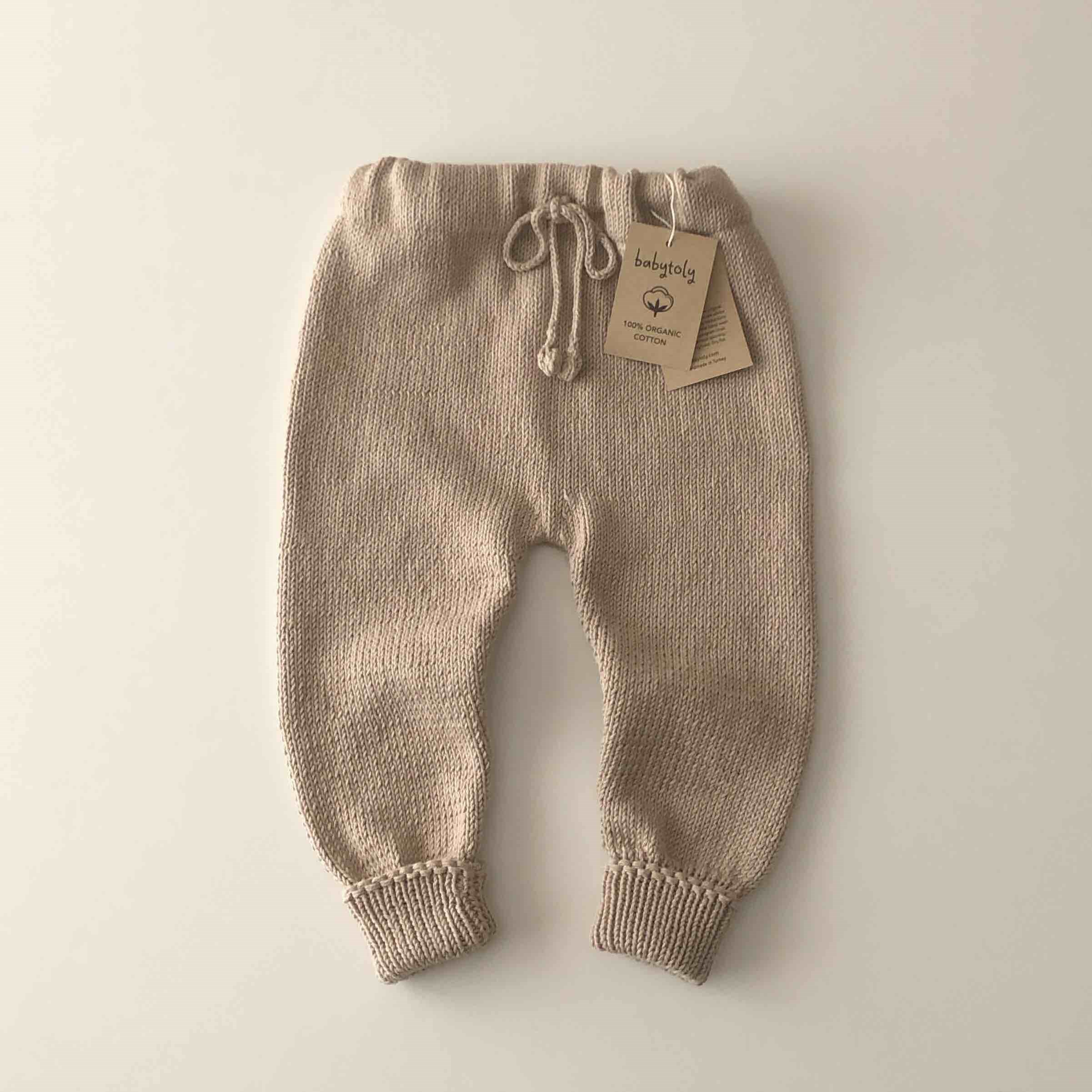 Knitted Pants, Beige