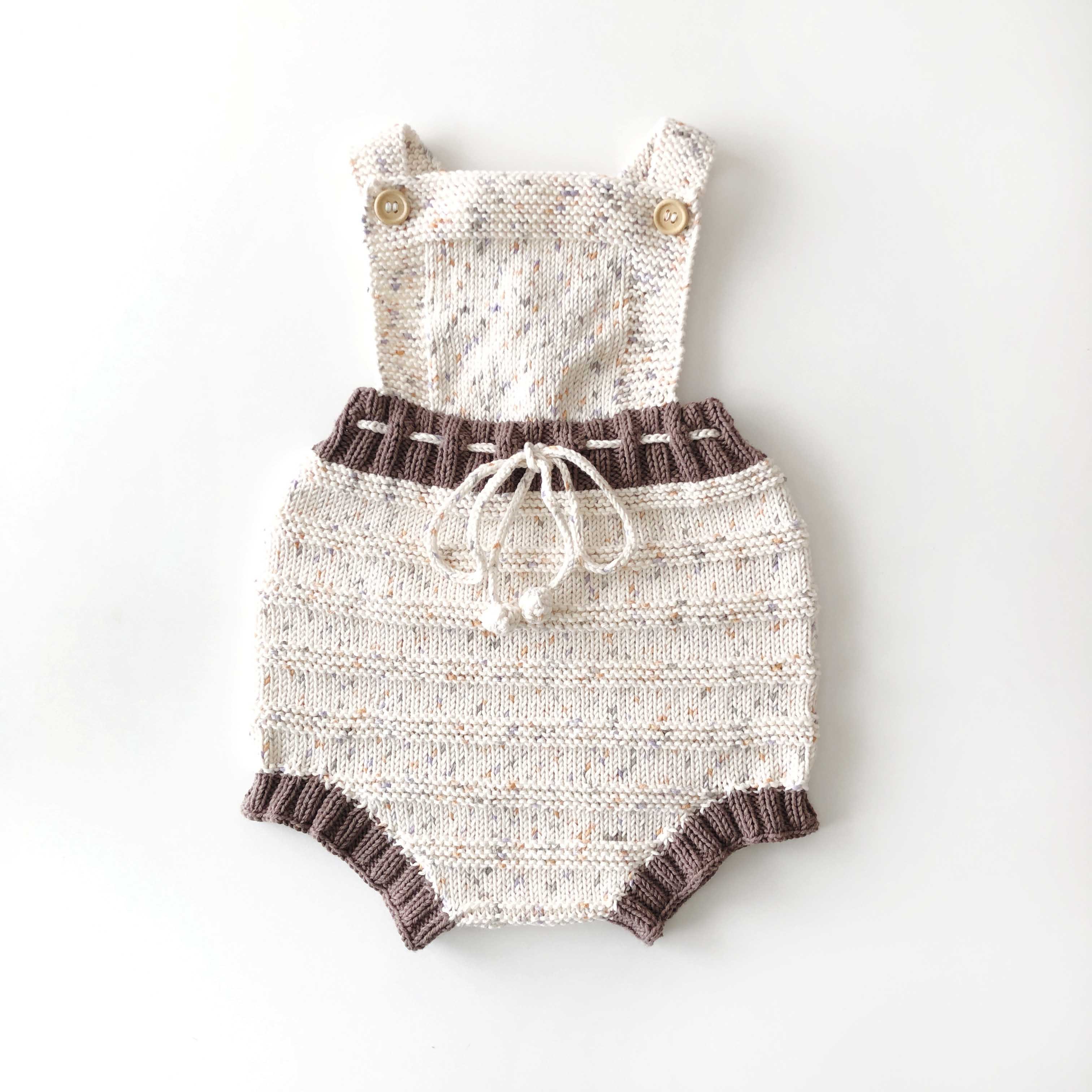 Macaron  Romper, Exclusive Confetti - Citrus × Mink