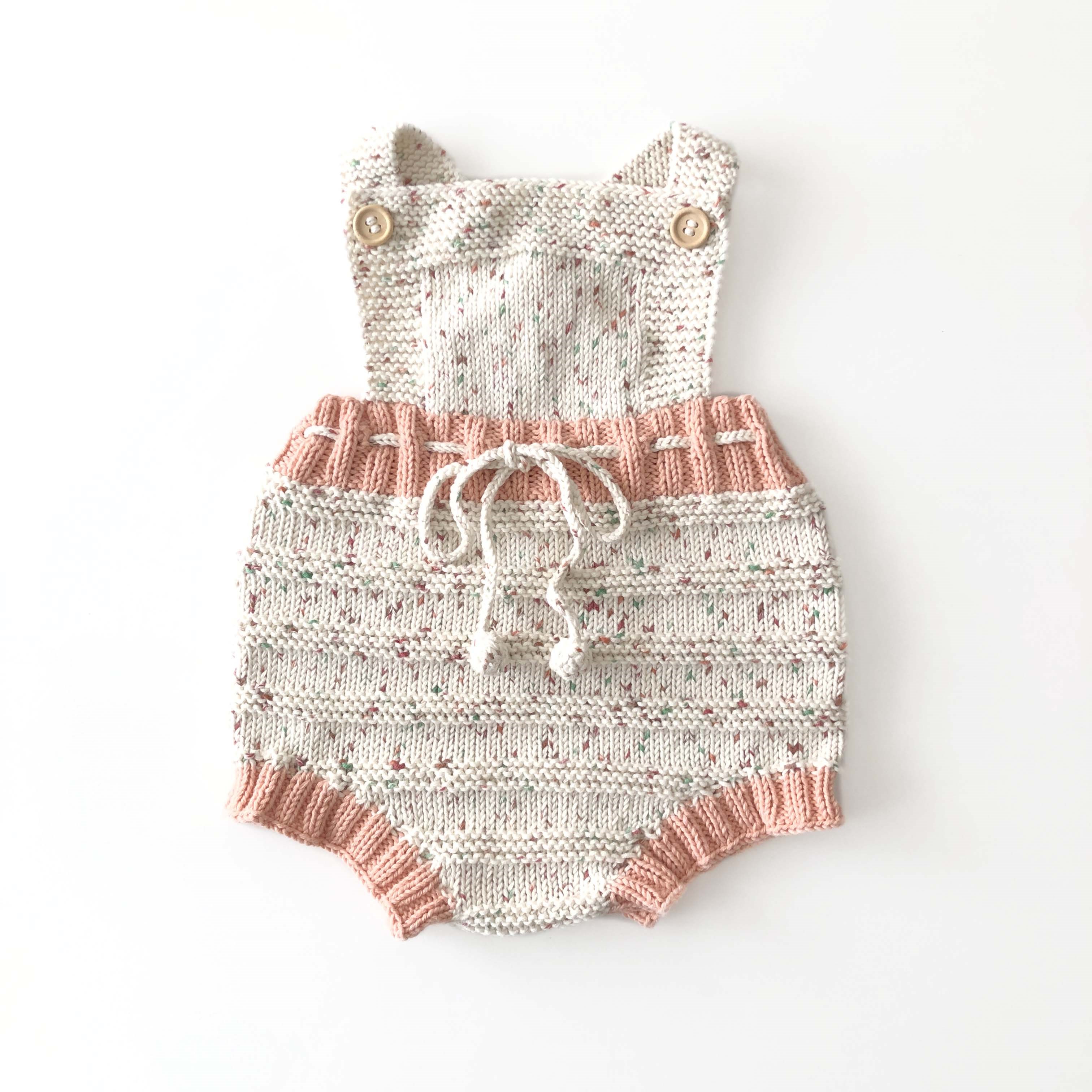 Macaron  Romper, Exclusive Confetti - Tea garden × Papaya