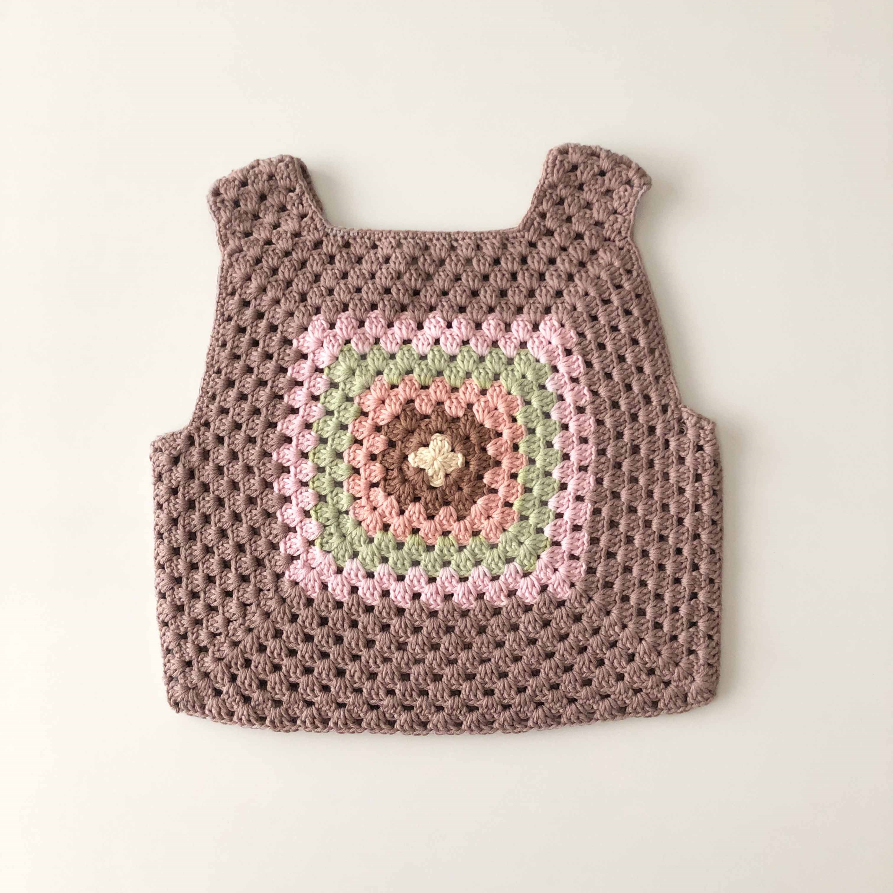 Malinda Crochet Top, Dusty rose Base