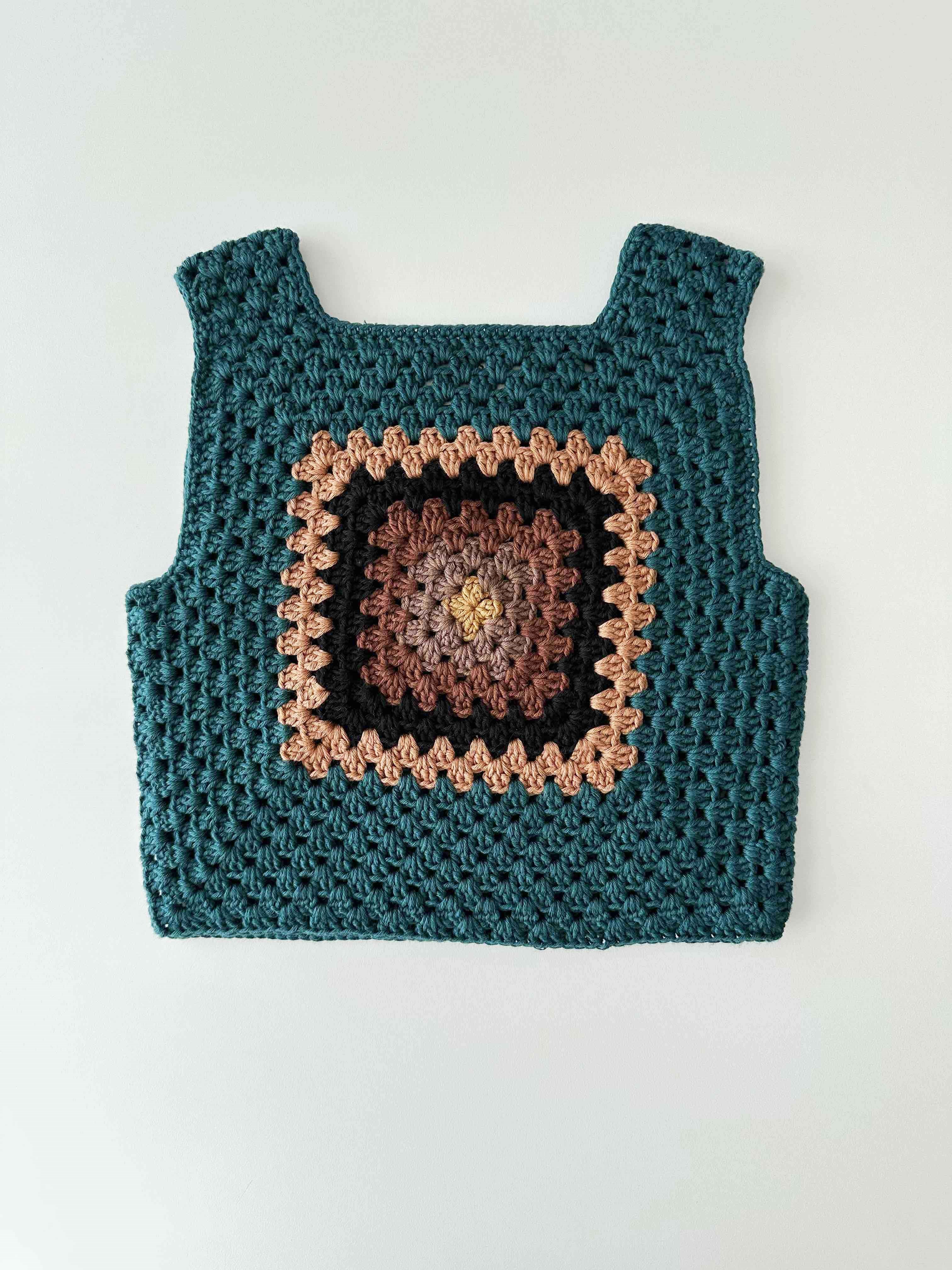 Malinda Crochet Top, Evergreen Base