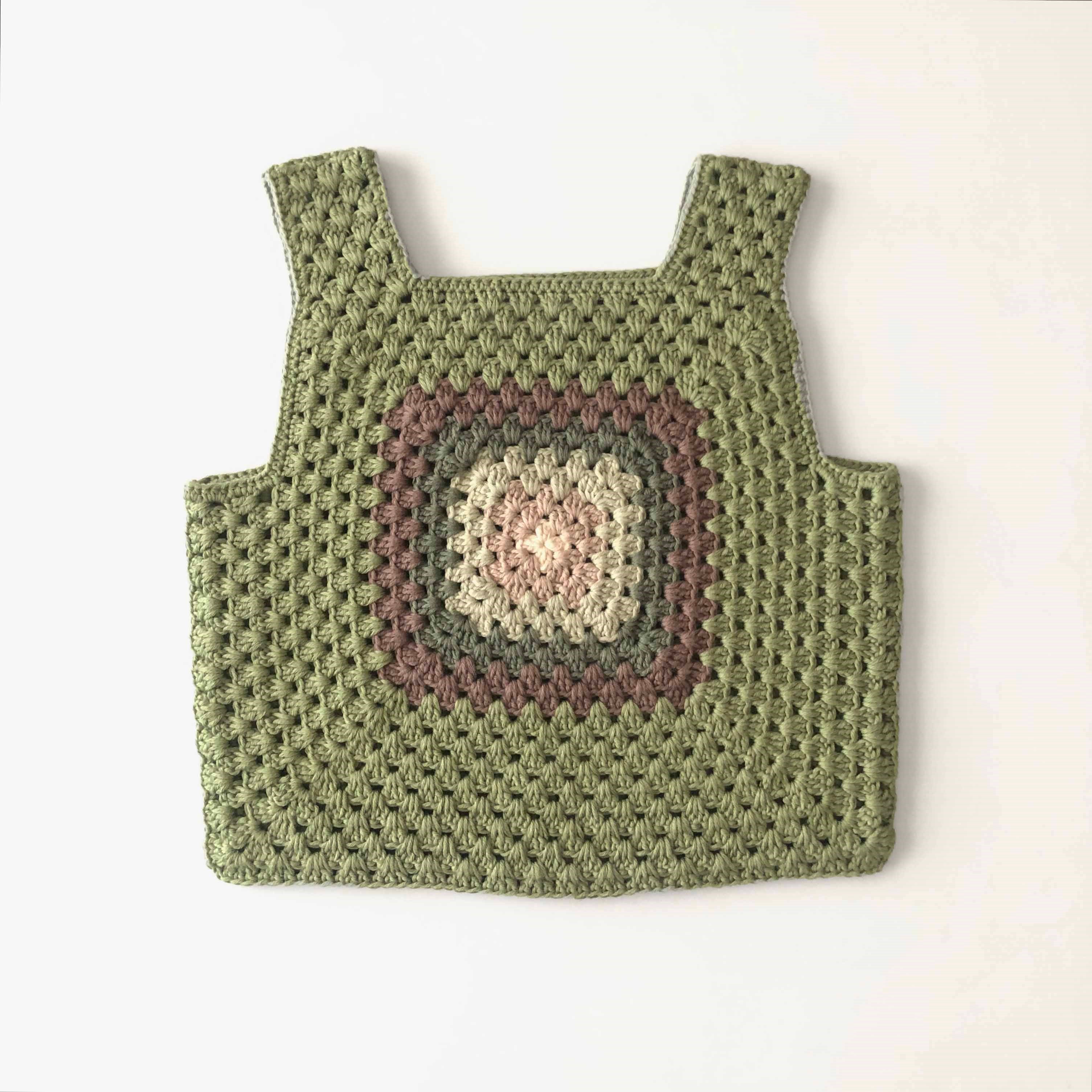 Malinda Crochet Top, Matcha Base