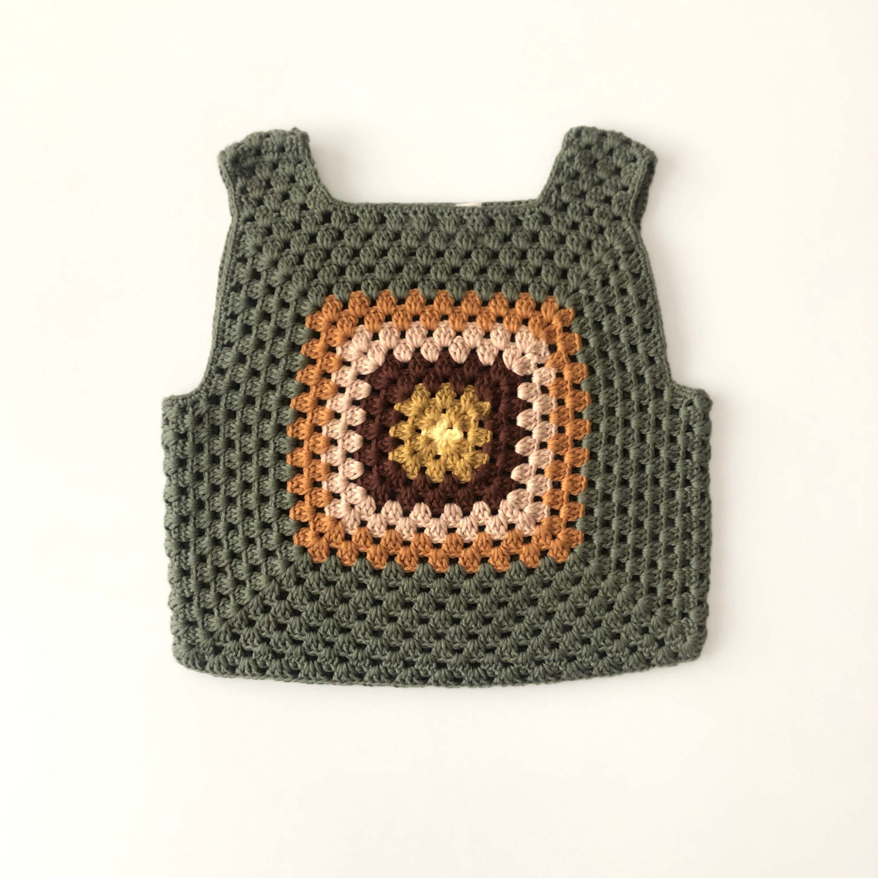Malinda Crochet Top, Sage Base