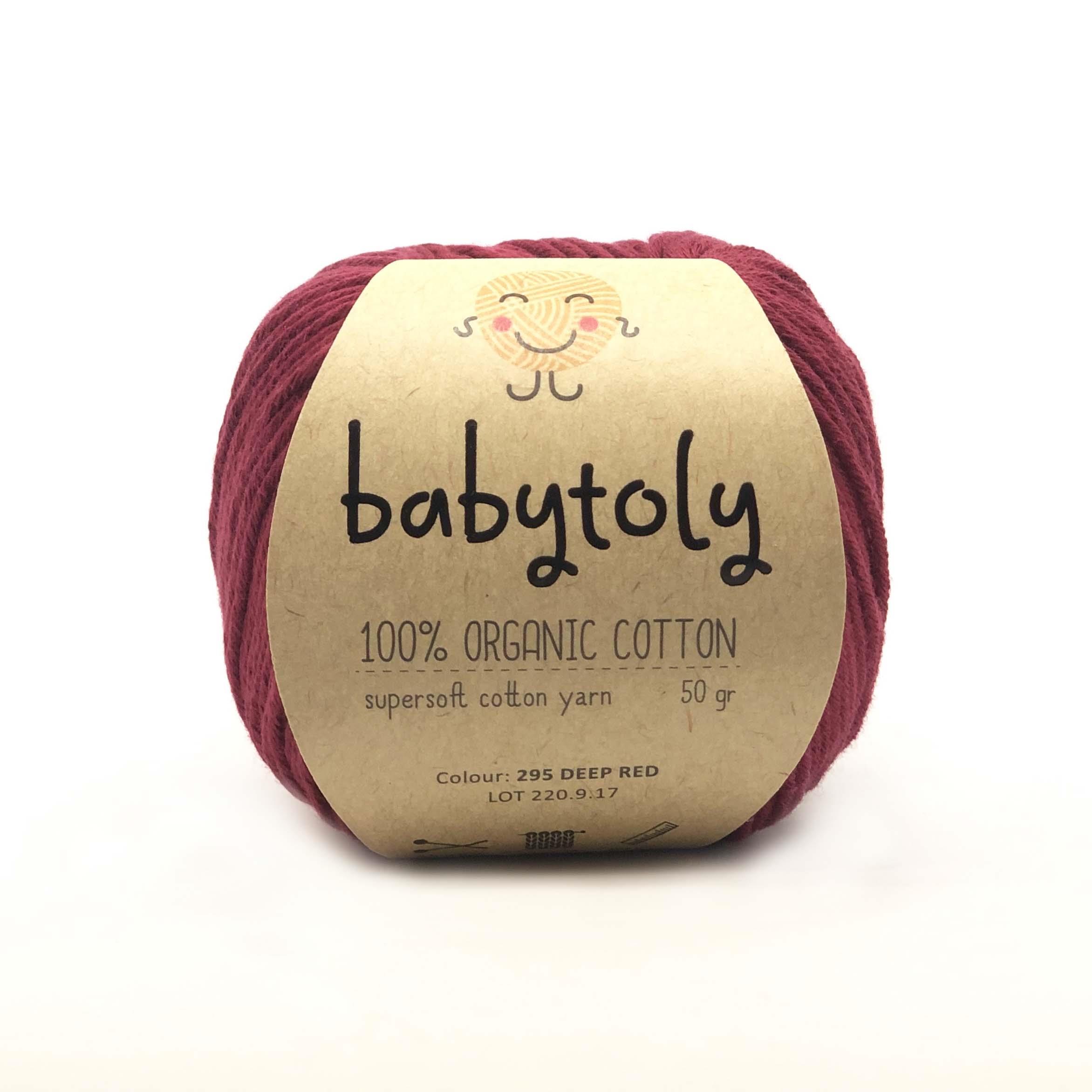 Organic Cotton Yarn - DEEP RED, 295