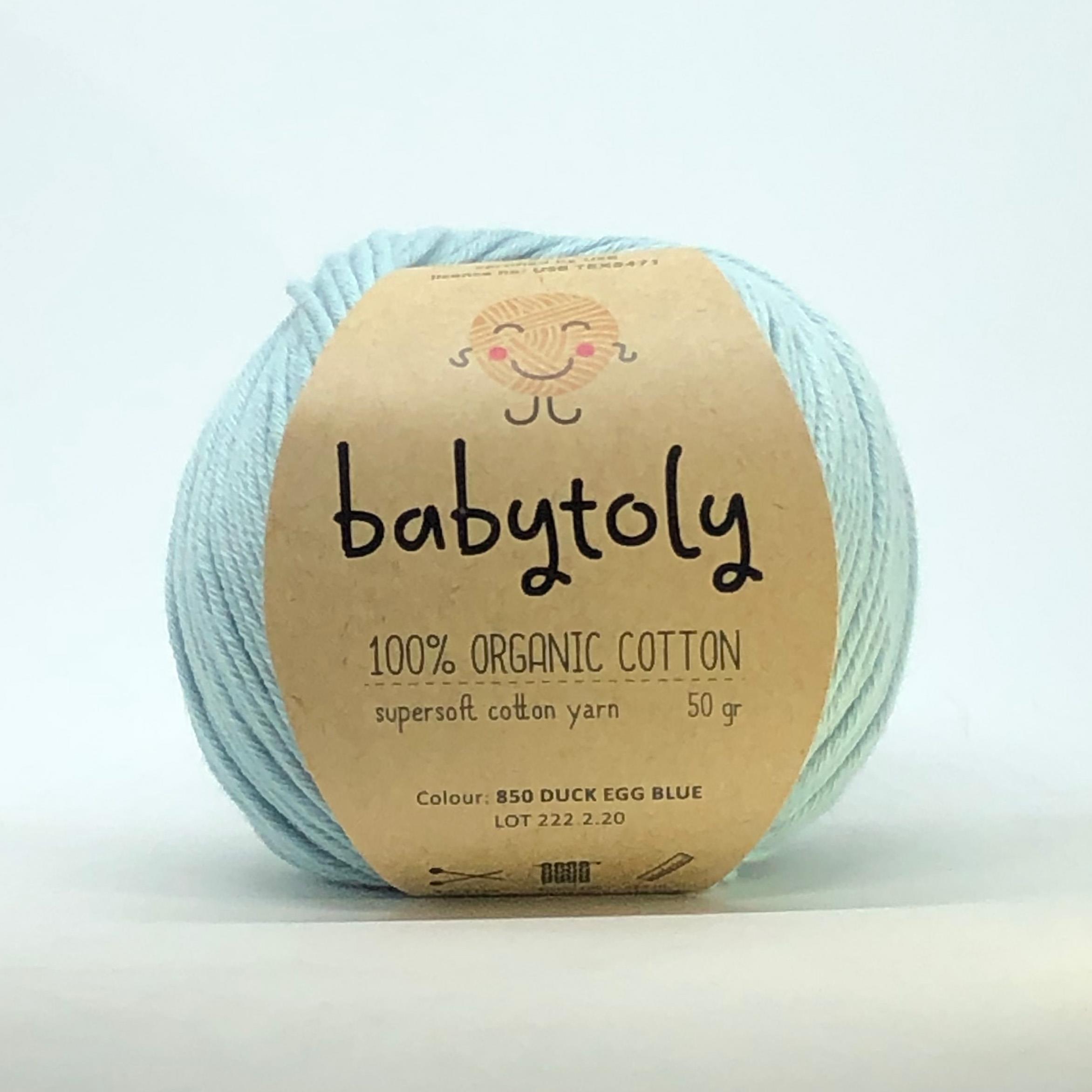 Organic Cotton Yarn - DUCK EGG BLUE, 850
