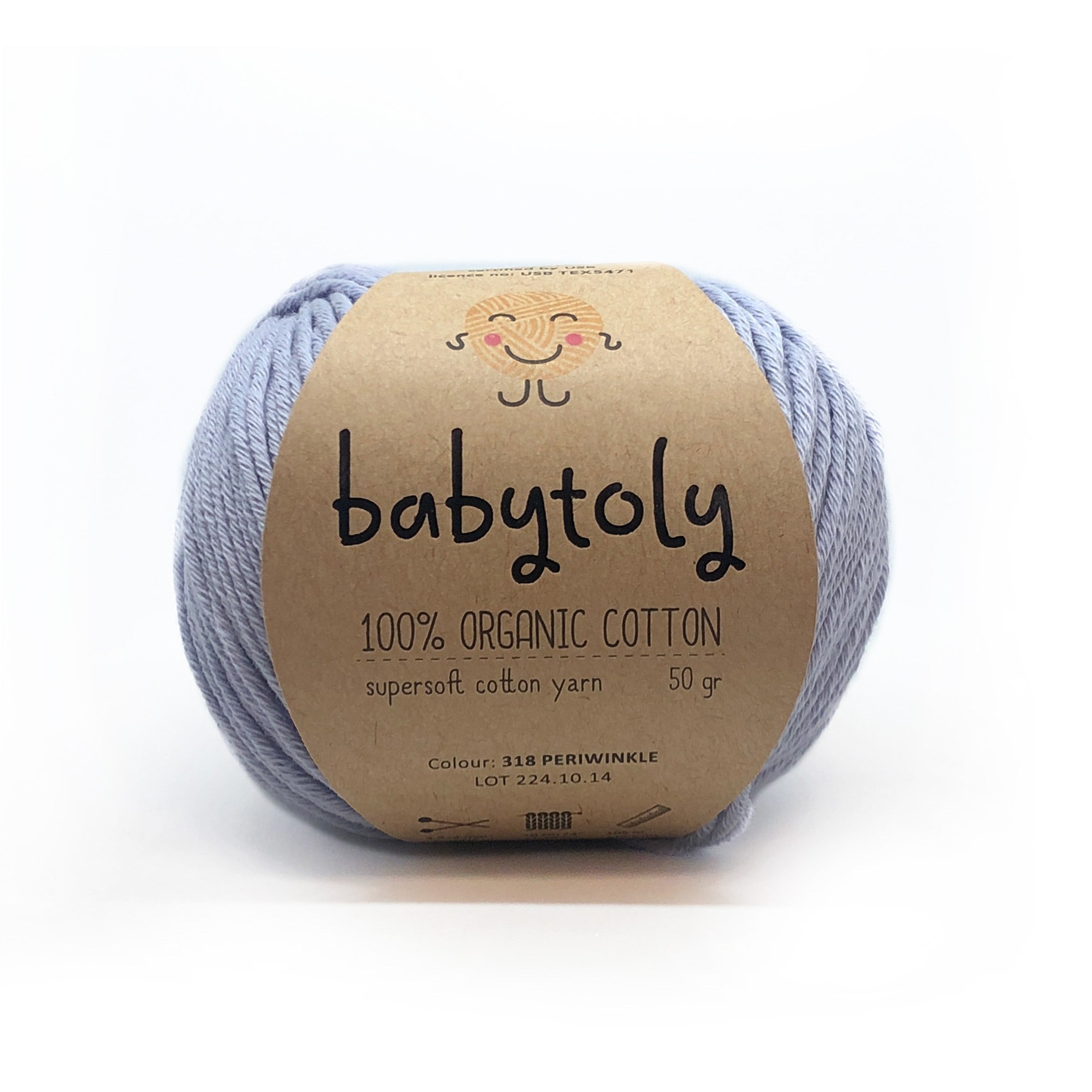 Organic Cotton Yarn - PERIWINKLE, 318
