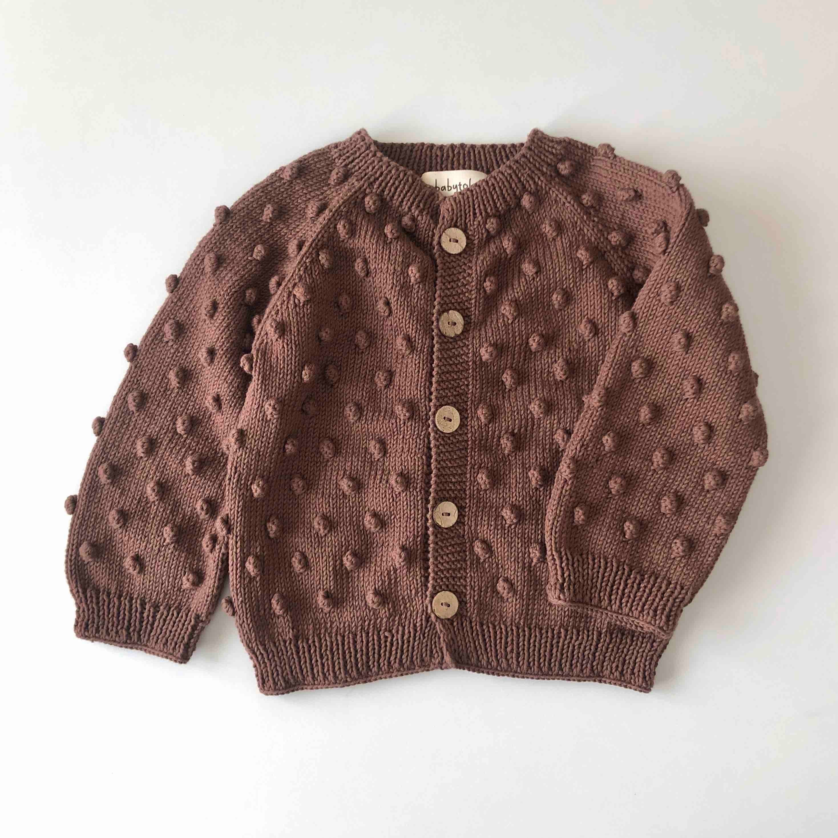 Popcorn Cardigan, Walnut