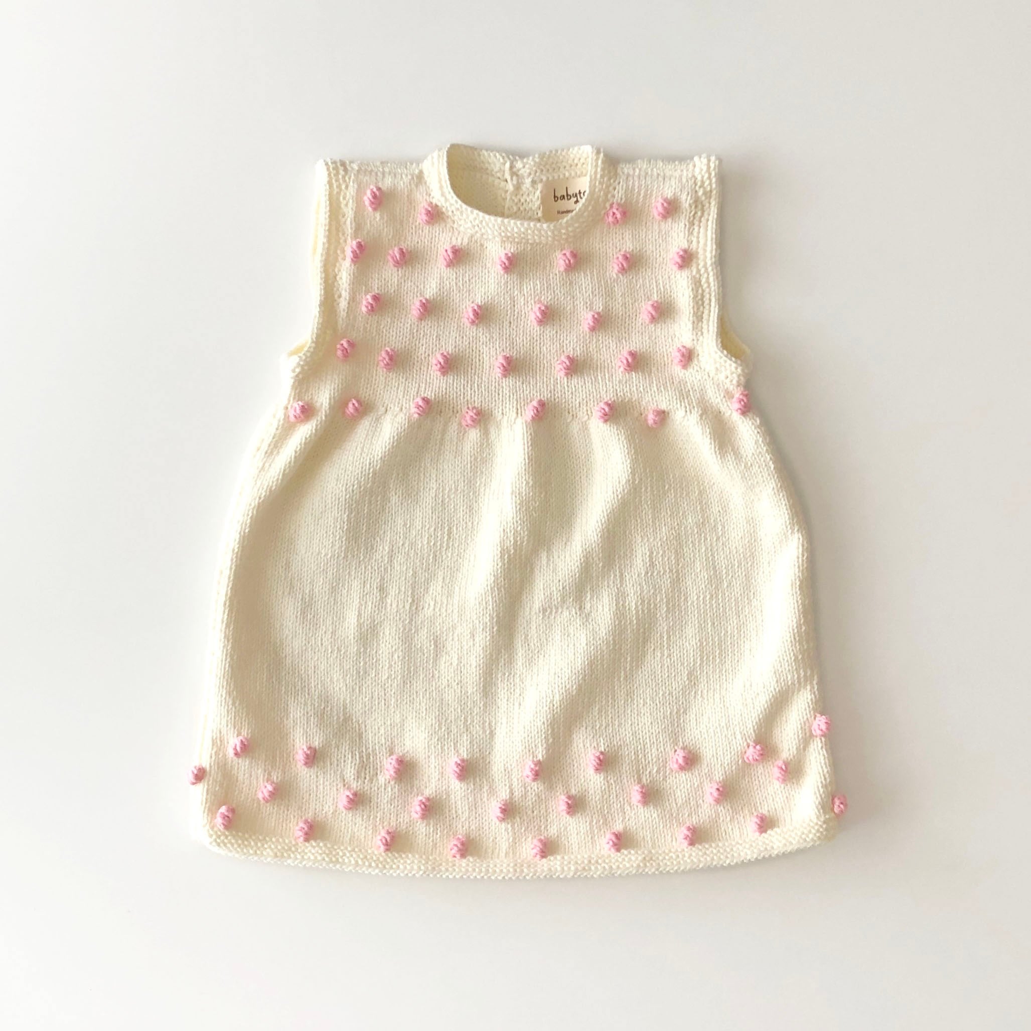 Popcorn Dress, Snow × Candy pink popcorns