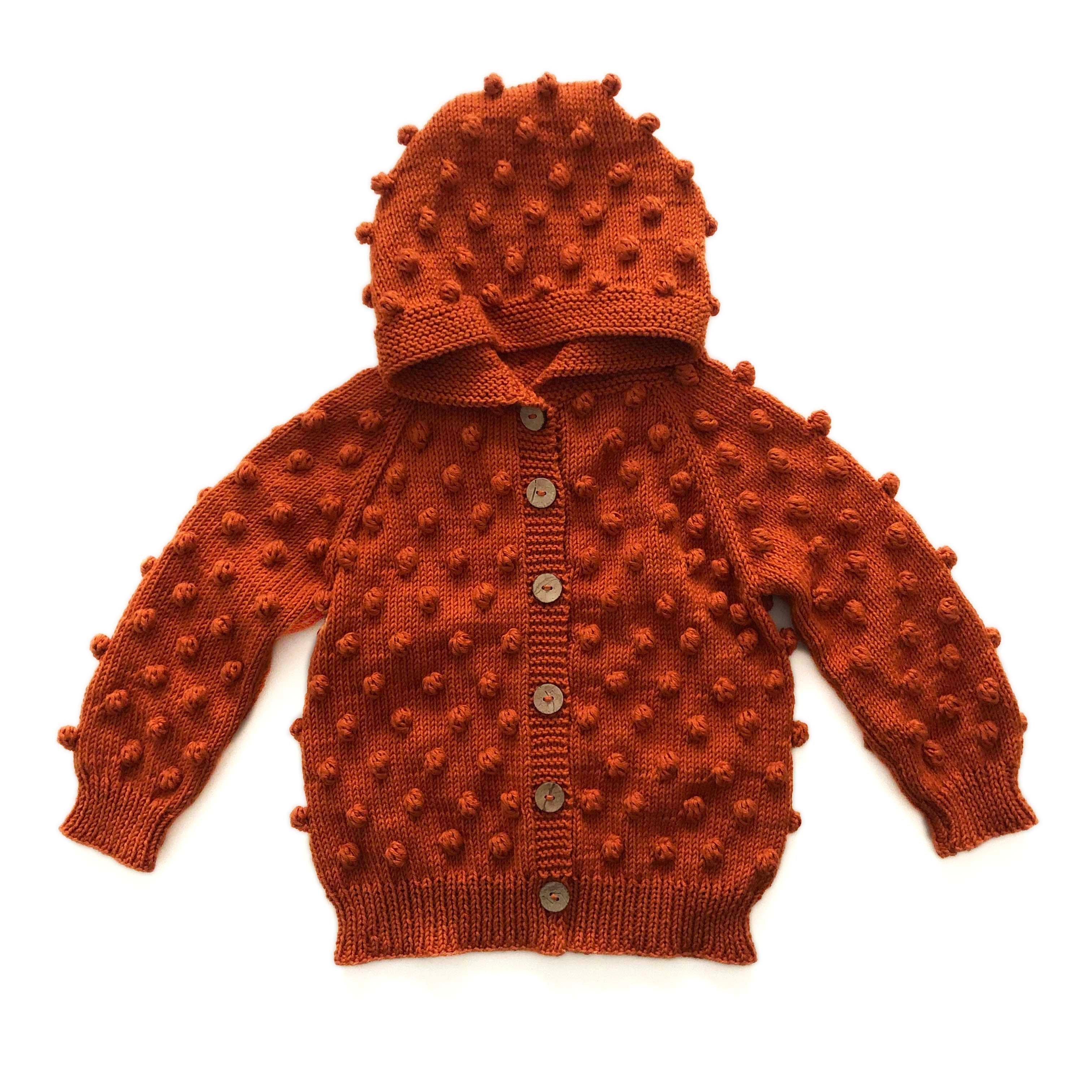 Popcorn Hoodie Cardigan, Cinnamon