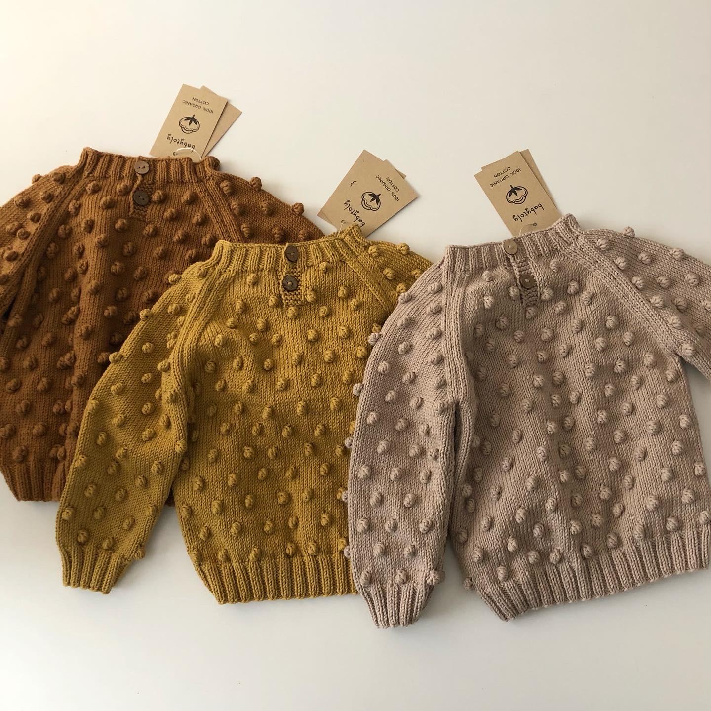 Popcorn Sweater, Beige