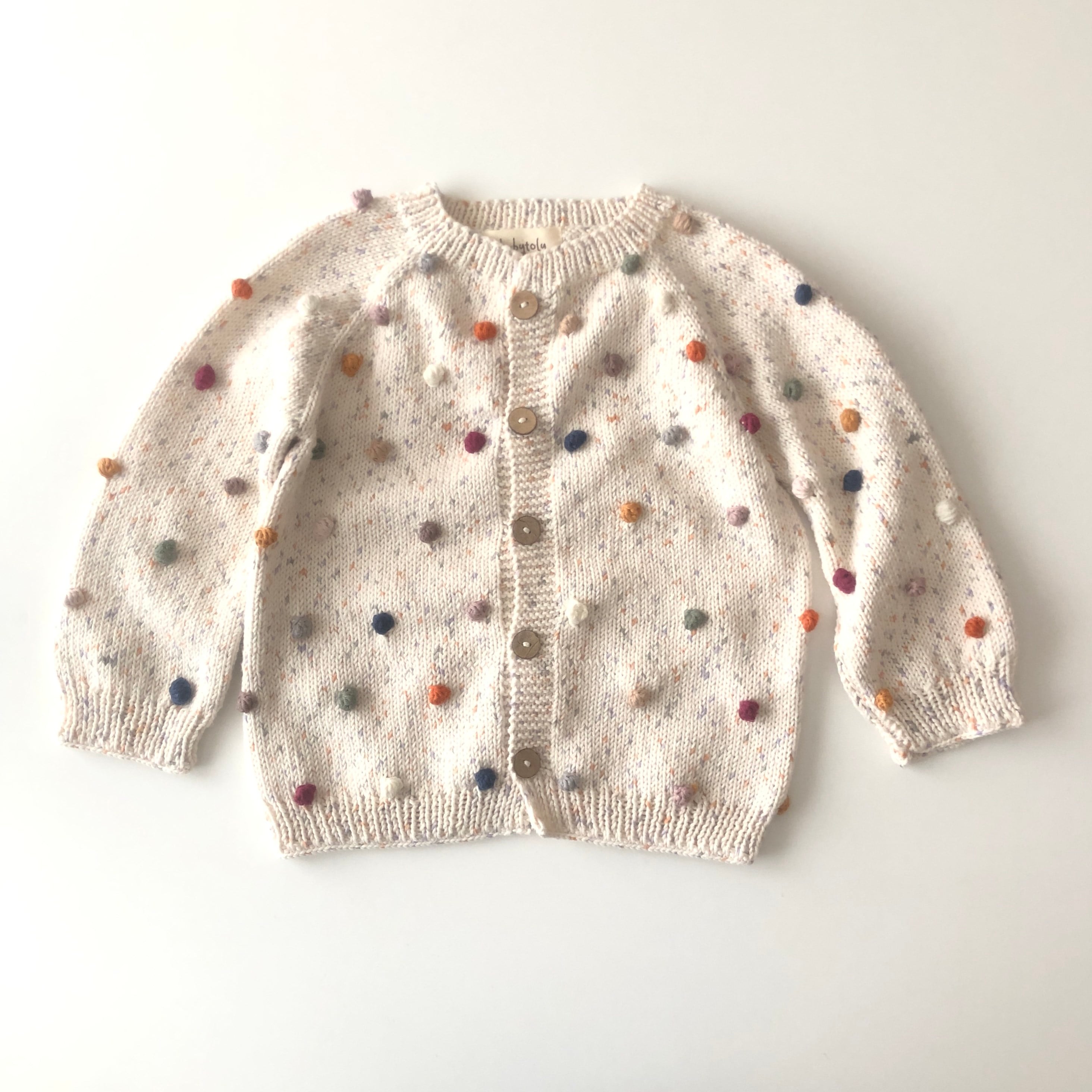 Rainbow Popcorn Cardigan,  Exclusive Confetti - Custom Color