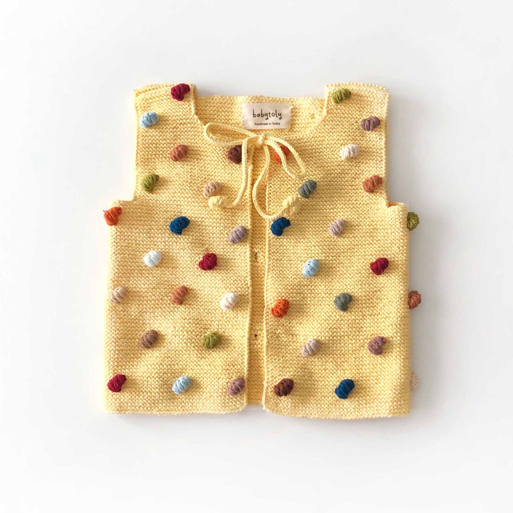 Rainbow Popcorn Vest, Canary