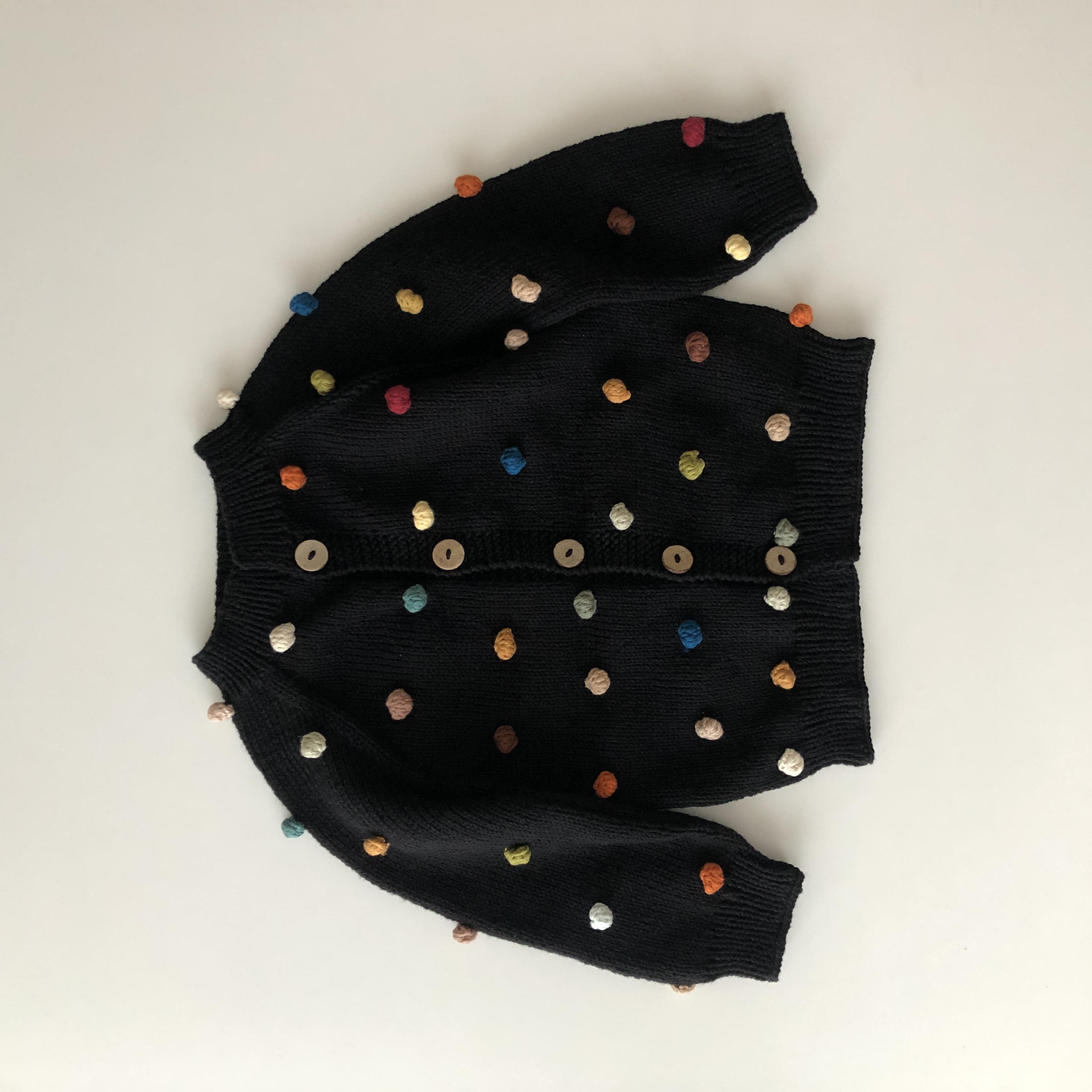 Rainbowpopcorn Cardigan, Black