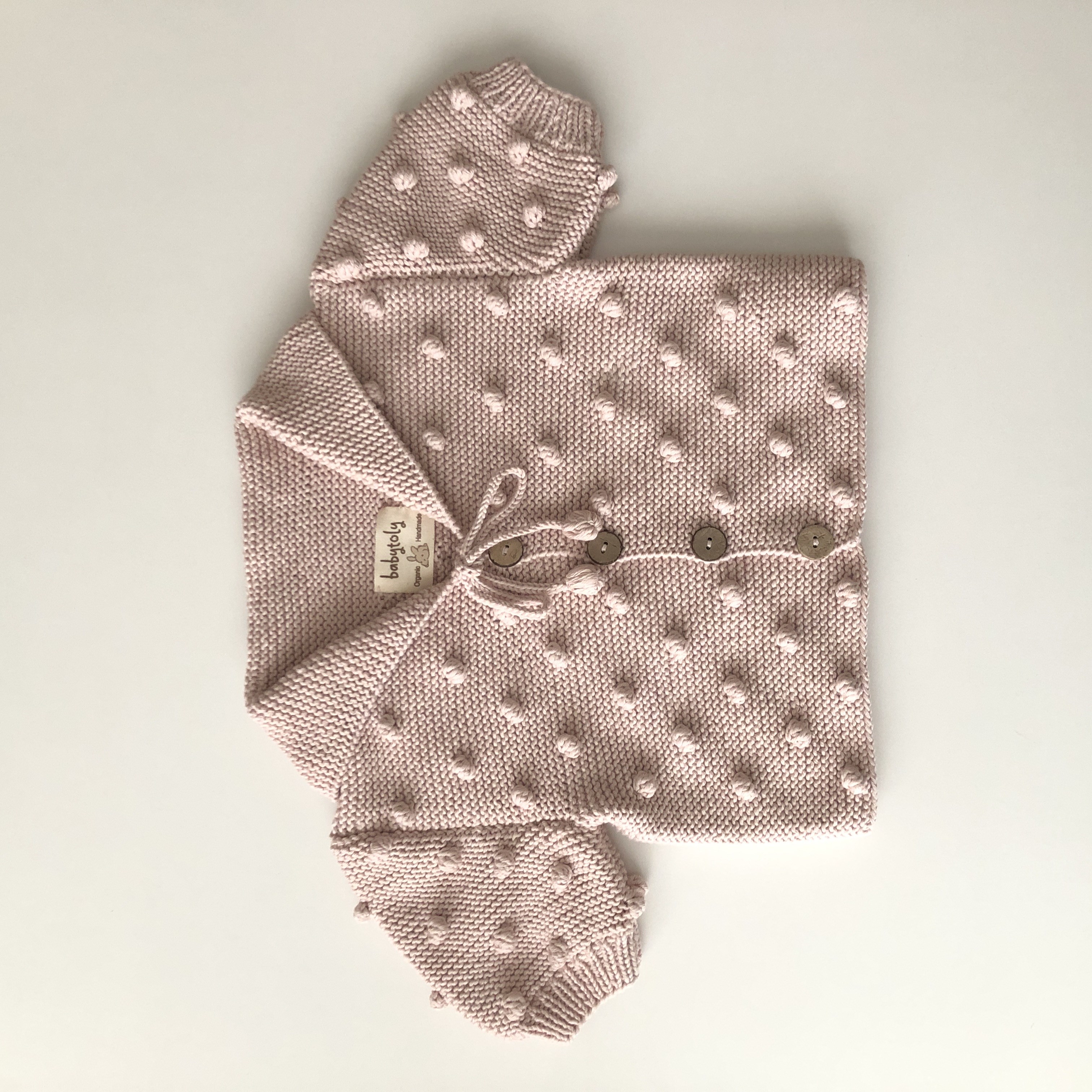 Sailor Popcorn Cardigan, Powder pink